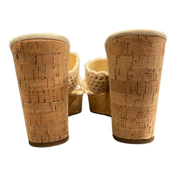 Cream Sandals Heels Wedge Jessica Simpson, Size 9.5 For Sale - Image 2