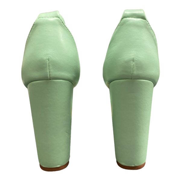 Blue Sandals Heels Block Justfab, Size 10 on Sale - Image 2