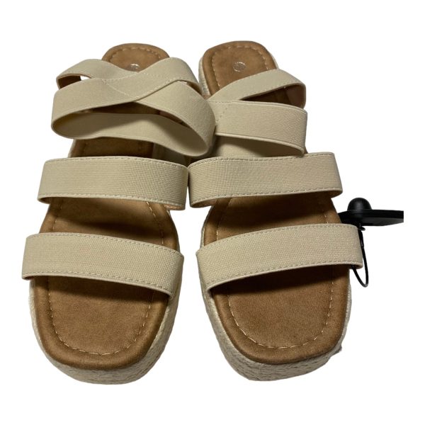 Beige Sandals Heels Platform Cmc, Size 9.5 Sale