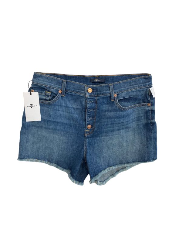 Blue Denim Shorts 7 For All Mankind, Size 12 Supply