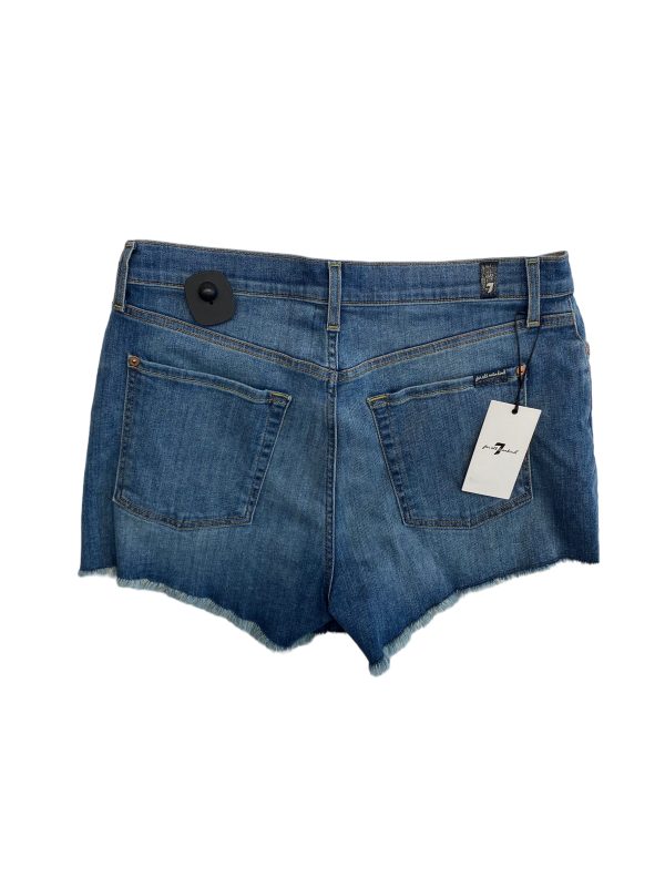 Blue Denim Shorts 7 For All Mankind, Size 12 Supply - Image 2