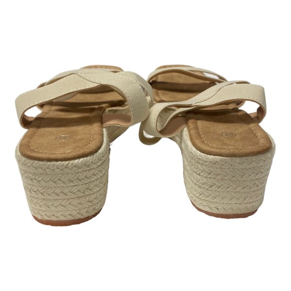 Beige Sandals Heels Platform Cmc, Size 9.5 Sale - Image 4