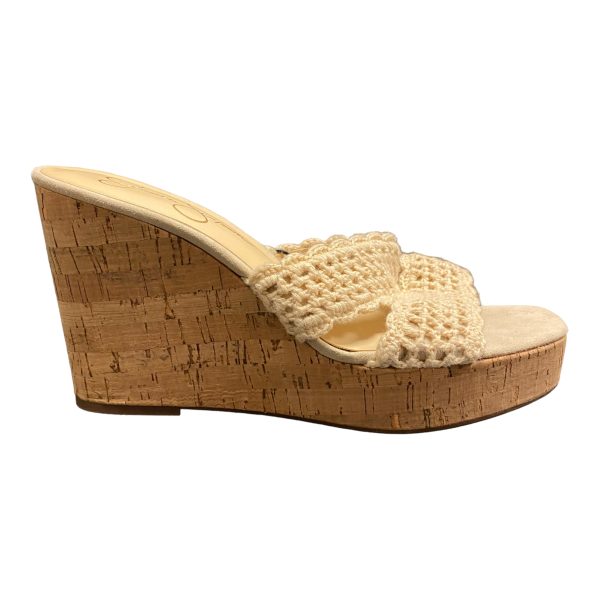 Cream Sandals Heels Wedge Jessica Simpson, Size 9.5 For Sale - Image 3