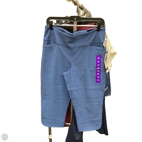 Athletic Capris By Sc & Co In Blue, Size: 14 Discount