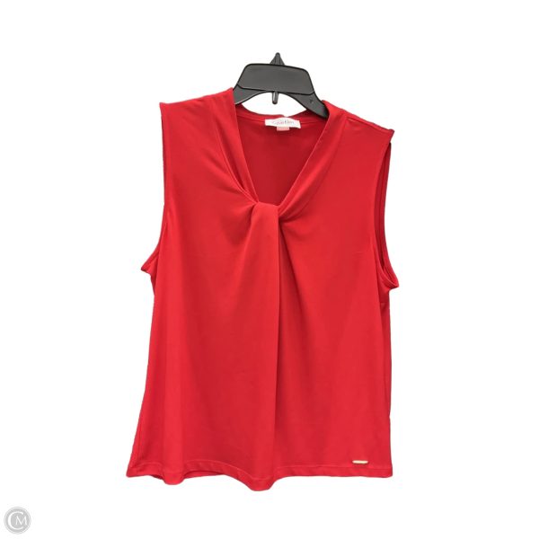 Top Sleeveless By Calvin Klein In Red, Size: Lp Supply