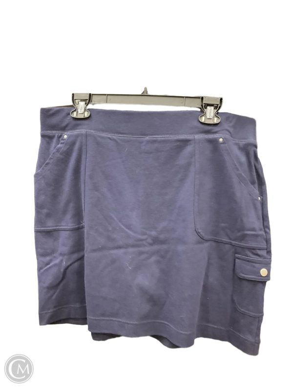 Skirt Midi By Croft And Barrow In Blue, Size: Xl on Sale