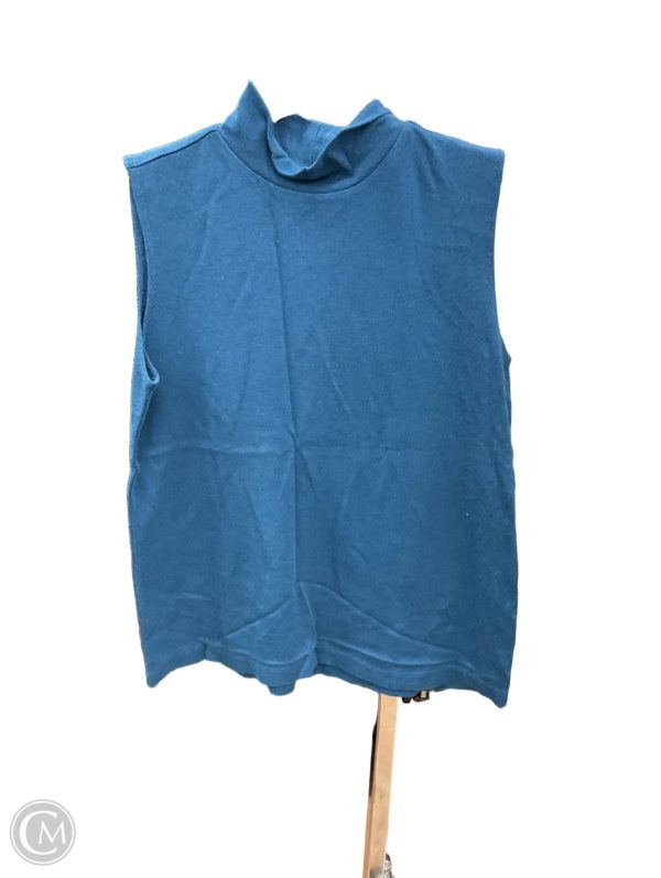 Top Sleeveless Basic By Croft And Barrow In Blue, Size: Xl Cheap