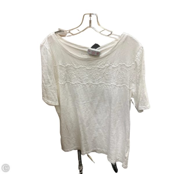 Top Short Sleeve By Talbots In White, Size: L For Discount