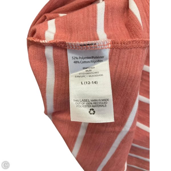 Top Short Sleeve Basic By Time And Tru In Orange, Size: L For Cheap - Image 3