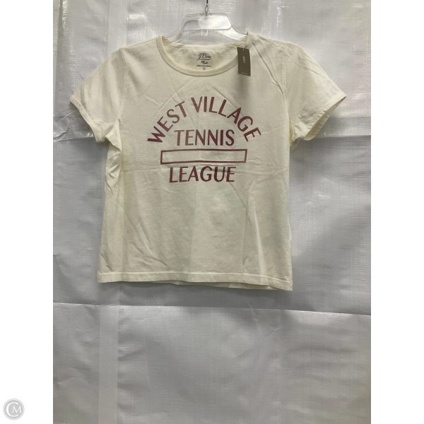 Top Short Sleeve Basic By J. Crew In Cream, Size: S on Sale