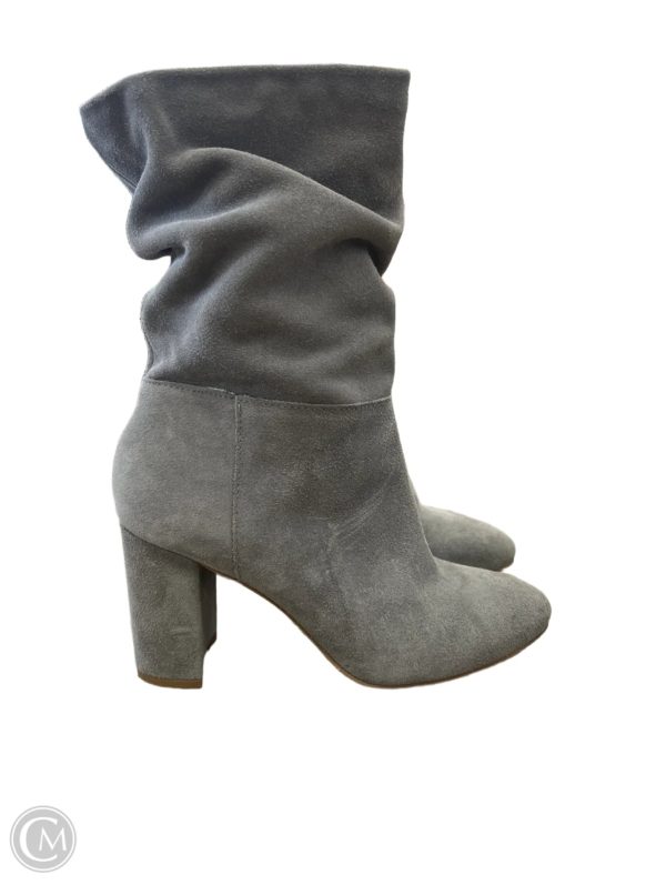Boots Mid-calf Heels By Chinese Laundry In Grey, Size: 7 Fashion - Image 4
