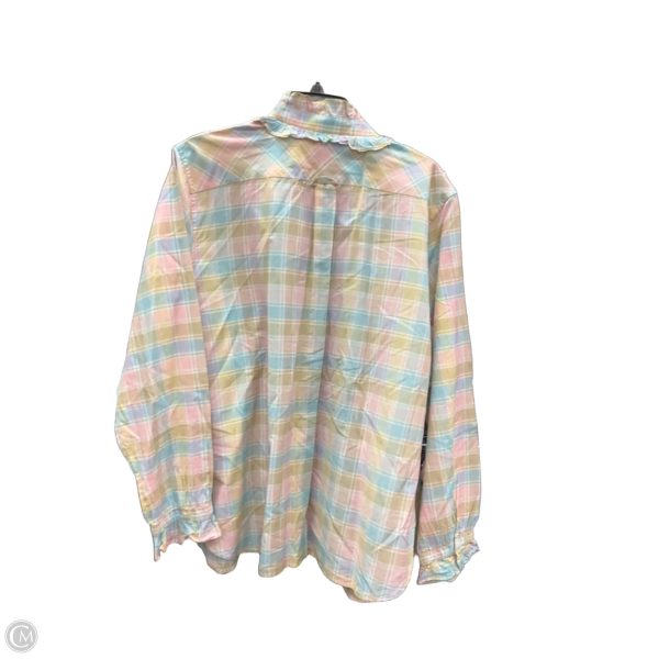 Blouse Long Sleeve By J. Crew In Plaid Pattern, Size: 20 Fashion - Image 2