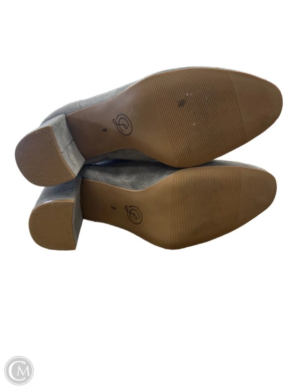 Boots Mid-calf Heels By Chinese Laundry In Grey, Size: 7 Fashion - Image 5