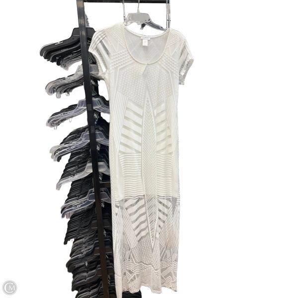 Dress Casual Maxi By Cache In White, Size: M For Sale