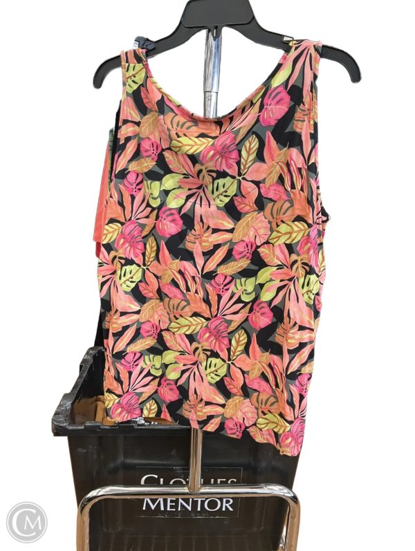 Top Sleeveless By Chicos In Floral Print, Size: Xl Online Sale - Image 2