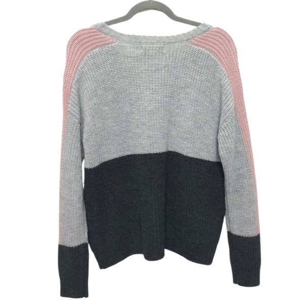 Sweater By Pink Rose In Grey & Pink, Size:L Cheap - Image 2